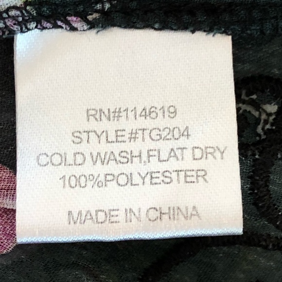 Sheer Print Long Bell Sleeve Cover Up S/M/L - Picture 8 of 8